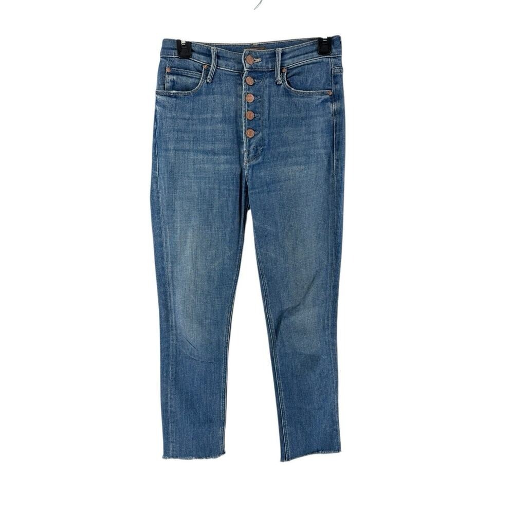 MOTHER Women's Beginers Luck The Pixie Dazzler Ankle Fray Jeans Size 25